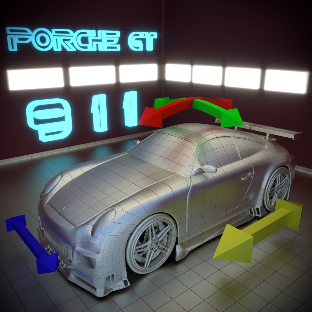 Porche GT - Rigged preview image 1